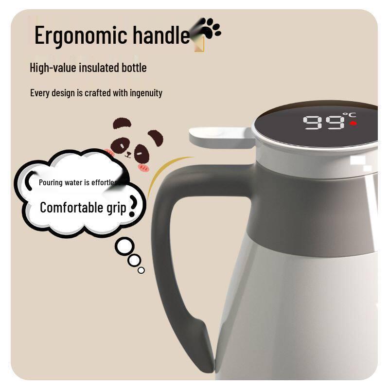 Large-Capacity Insulated Student Thermos Flask with Glass Inner Liner