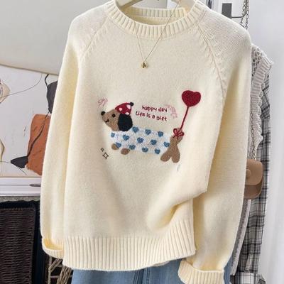 Sweater for Women Winter Cotton Thickened Pullover Warm Knitted Stretchy Long Sleeve Oversize Jumper Sweater Tops
