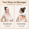 6D Cordless Electric Neck Massager Shiatsu Deep Tissue Kneading with Soothing Heat for Shoulder Leg Body Pain Relief