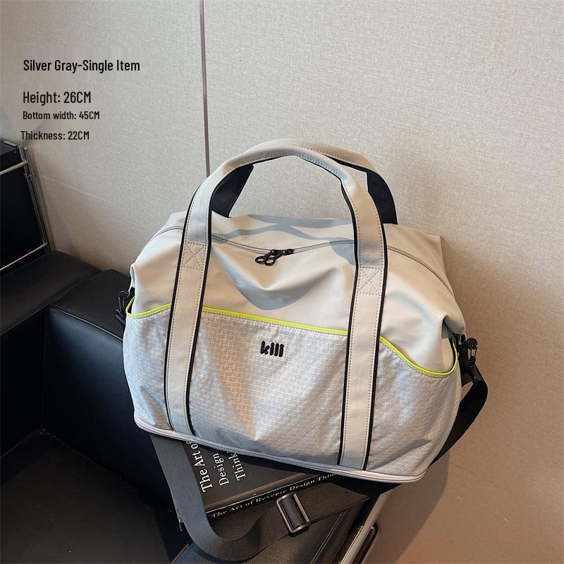 

Expandable Women s Travel Carry-On Bag - Large Capacity, Gym & Sports Ready for Business Trips срібло сірий колір