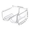 Clear Refrigerator Wine and Water Bottle Holder, Stackable Plastic Wine Rack Storage Organizer for Fridge, Cabinet, Pantry
