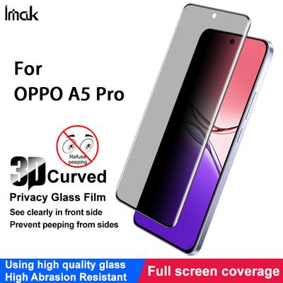 For OPPO A5 Pro 5G Glass IMAK 3D Curved Privacy Tempered Glass Full Screen Coverage Film