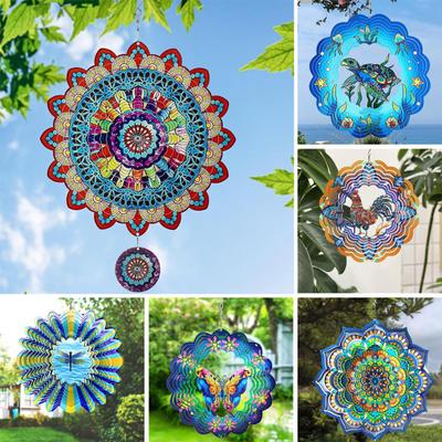 3D dzīvnieku vēja griezēja rotājums ar āķi iekštelpu āra dārza pagalma lievenis krāsains bruņurupucis tauriņš gailis spāre