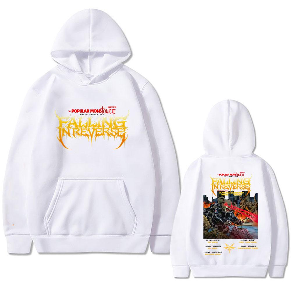 Falling in Reverse Popular Mons Tour II Hoodie Men Women Rock Metal Oversized Streetwear Male Casual Sweatshirts