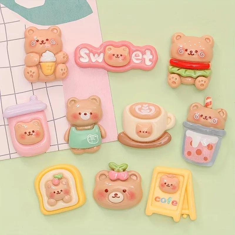 5/10pcs Resin Cartoon Fridge Magnets Flowers  Refrigerator Magnetic 3D Sticker Message DIY Whiteboard Sticker For Home Decor