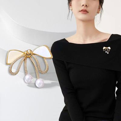 Flash Drill Bow Brooches Women Clothing Jewelry Party Accessories Gifts