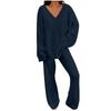 Women's Casual Fashion Comfortable Tops And Pants Home Warm Pajamas Set