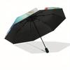 Dolphins Heart Automatic Folding Umbrella  Simple 8 Rib Design, Bright Cartoon Pattern, Durable Iron Frame, Suitable For Travel, Outdoor, Be