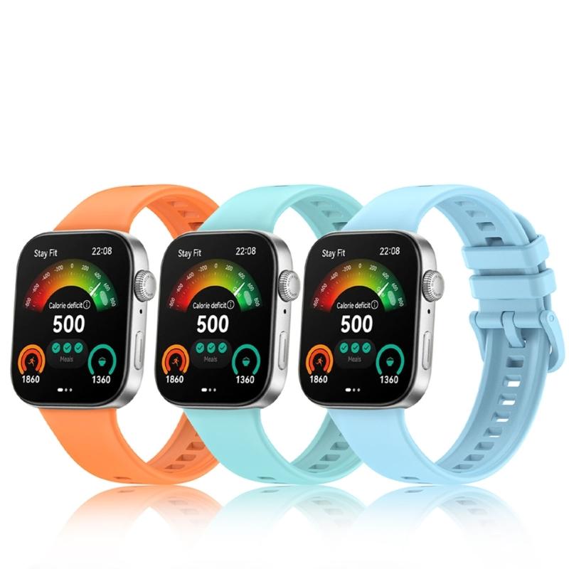 Upgrades Silicone Watch Band Flexible Silicone Watch Strap Stylish Silicone Watch Band Portable Strap for Watch fit3