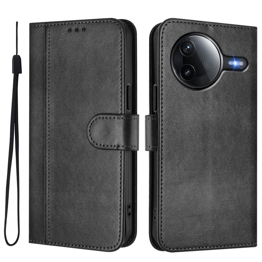 Pour Xiaomi Redmi K80 5G/Xiaomi Redmi K80 Pro 5G/Xiaomi Poco F7 Ultra 5G Étuis Portefeuille Support Texture Rétro Cuir Housse de Téléphone avec Lanière