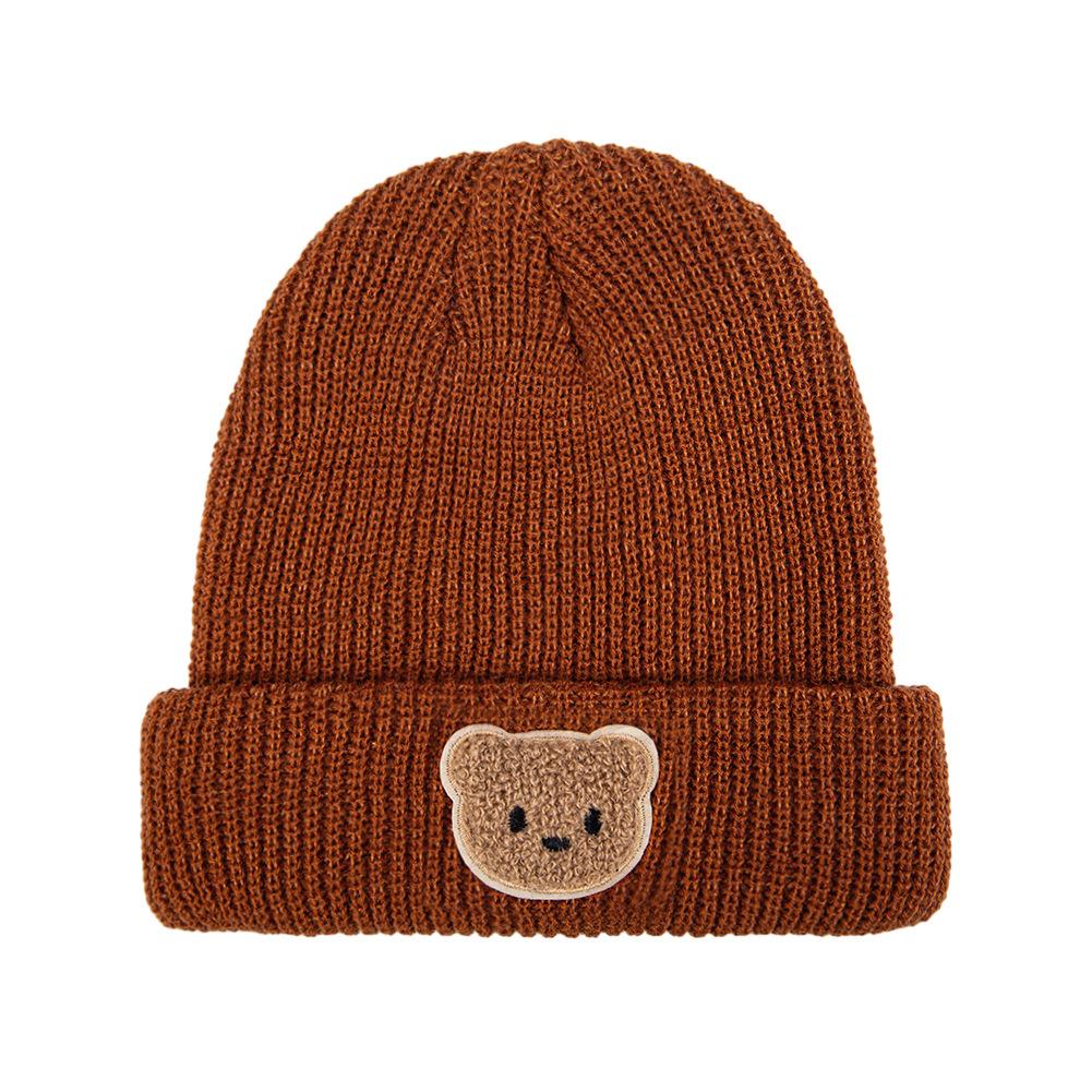 Korean Style Autumn Winter New Arrival Baby Children's Cute Animal Pattern Jacquard Knit Acrylic Common Travel Warm Hat