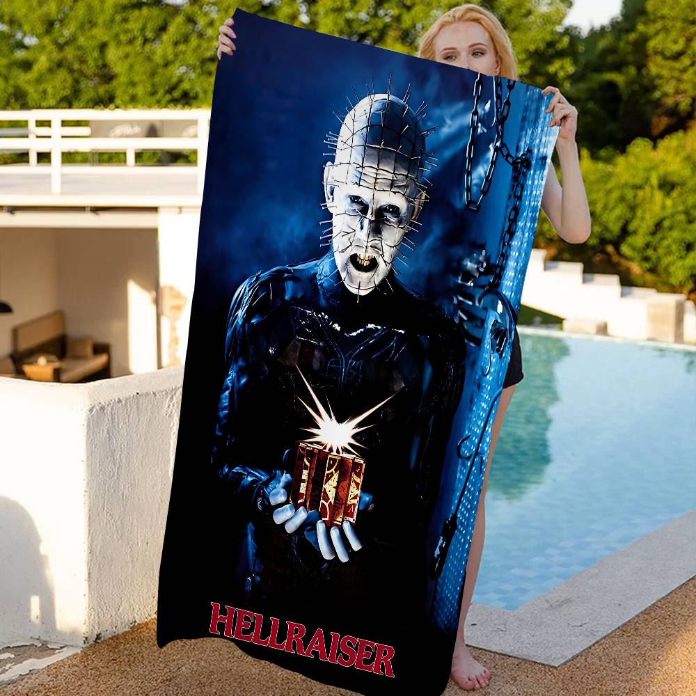 Classic H-Hellraiser Horror Movie Beach Towel Colorful Bath Towels for Girl Microfiber Quick Dry Sand Free Beach Yoga Spa
