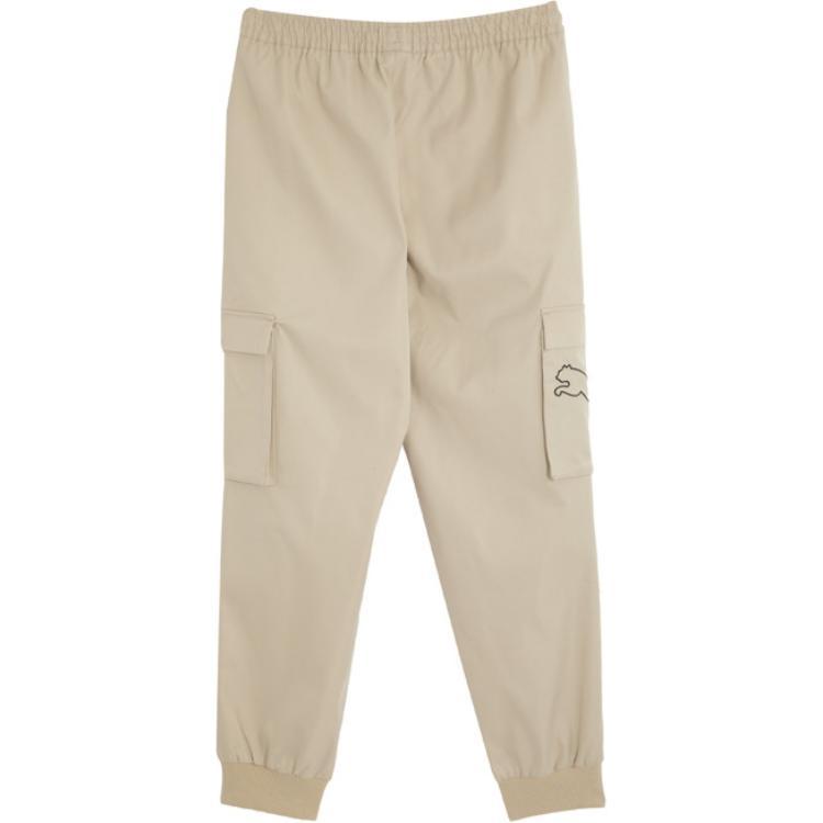 Puma Drawstring Tapered Woven Sports Breathable Casual Pants Women Pants Beige 621669-97