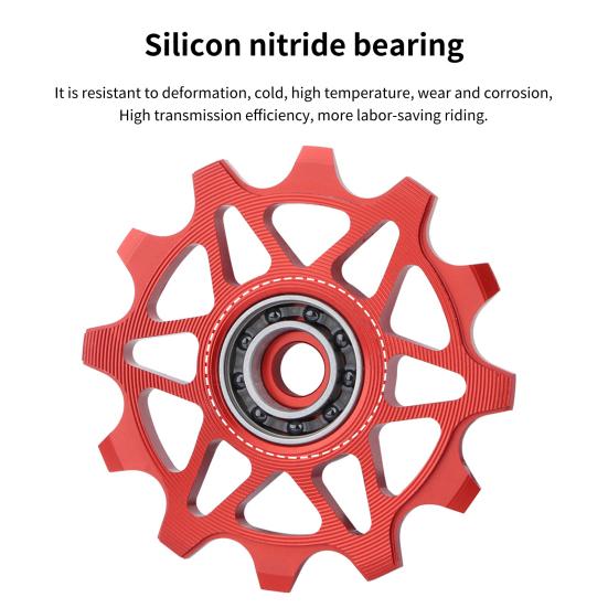 Bicycle Bearing Jockey Wheel Heavy-duty Corrosion Resistant Rust-proof 12T 14T Bike Rear Derailleur