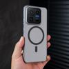 For VIVO iQOO 15Ultra Case Hard Corrugated Frosted Magnetic Anti Fingerprint Clear Anti Fall Protect Case For iQOO 15Ultra Shell