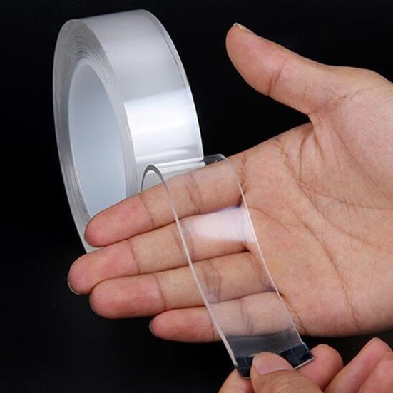 1 Roll 200/300/500CM Nanometer Tape Waterproof Double Sided Heavy Duty Strong Adhesive Tape Removable Traceless Multipurpose