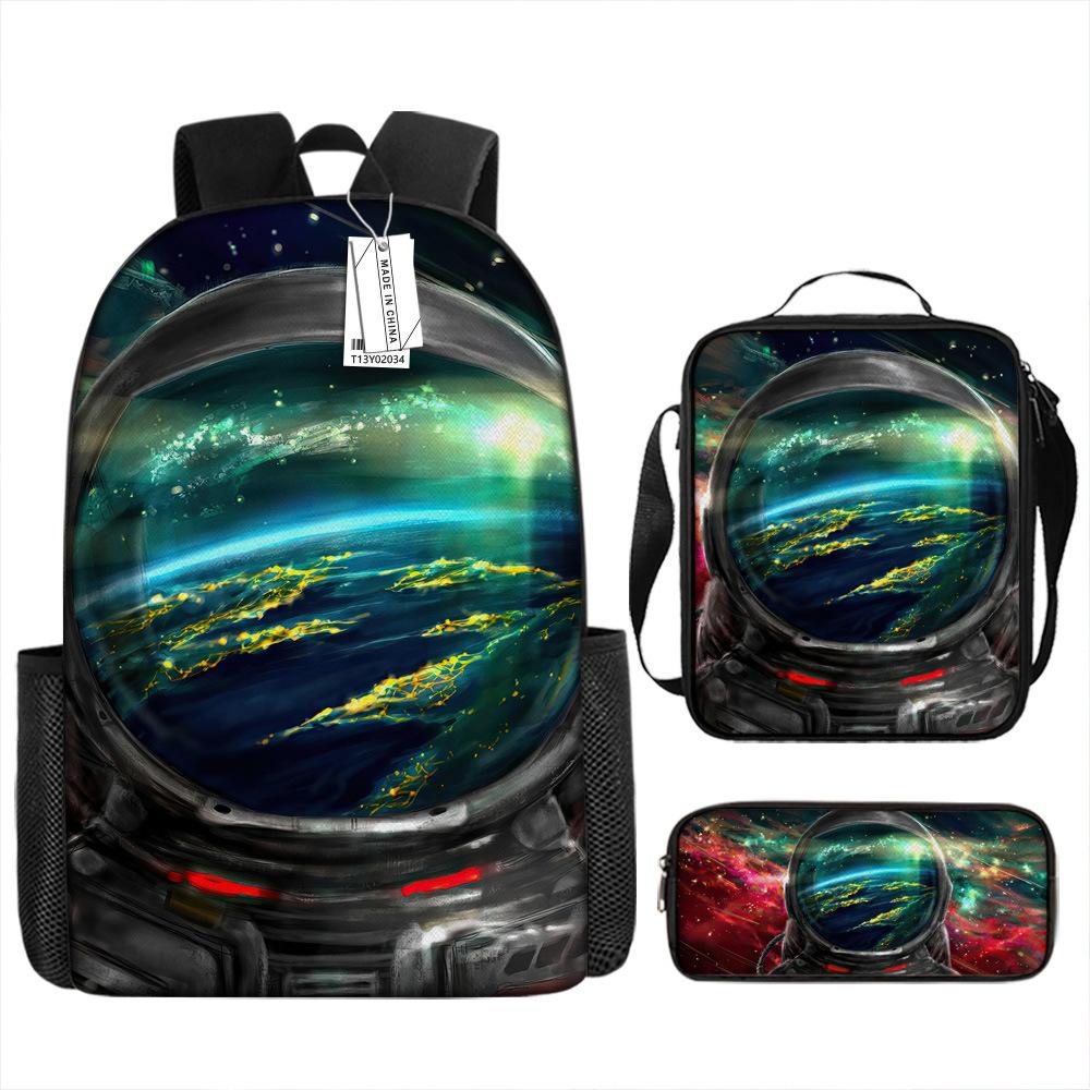 New astronaut schoolbag, boys, primary school students, grades 3 to 6, handsome and lightweight, junior high school students, backpack, large capacity