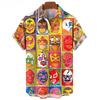Camisa de Hombre con Estampado de Máscara 3D Verano Lucha Libre Camisa de Manga Corta Casual Camisa Hawaiana para Hombre Ropa Holgada Lucha Libre Mexicana