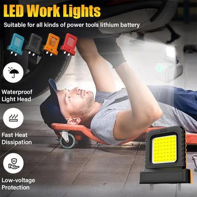 21V Electric Tool with Universal Lithium Battery LED Auto Repair Work Light Floodlight for Long Term Outdoor Construction Use