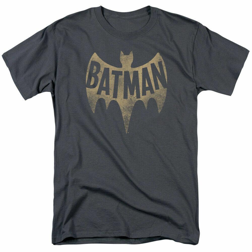 26 Classic Batman Vintage Logo T Shirt Mens Licensed Classic TV Merch Charcoal Unisex T-Shirt M