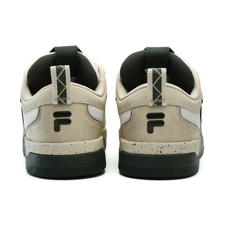 FILA Fusion Nollie Comfortable Versatile Low-Top Skate Shoes Men sneaker Beige T12M332301FWB