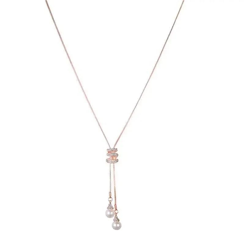 1 Piece Long Necklace Sweater Chain Circles Vintage Accessary