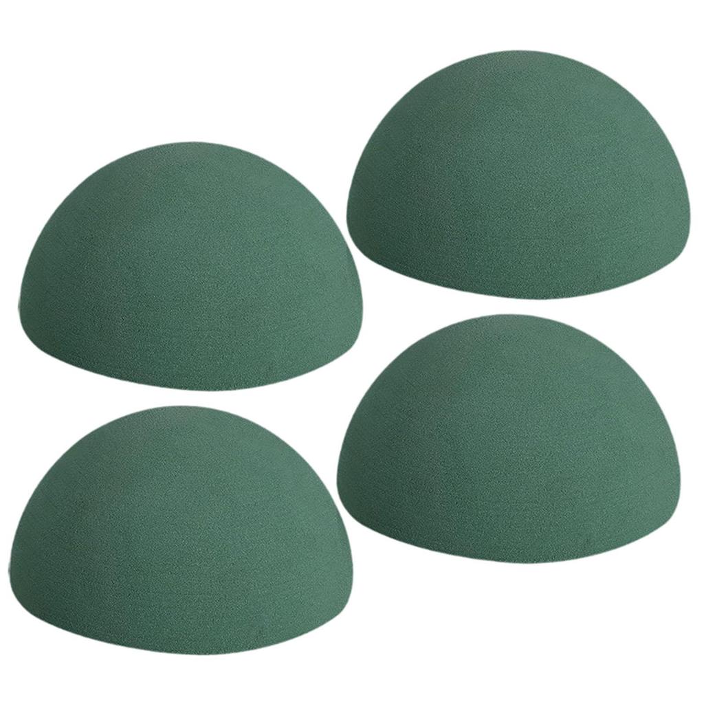 4 Pieces Foam Half Balls Hemispherical Plant Foams Accessories Blocks Green for Garden Birthday