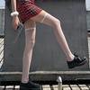 JK Velvet High-transparency Calf Socks, White Thin Long Tube, Spring and Summer Black Stockings, Women's and Knee Socks, Ultra-thin Ins Tide