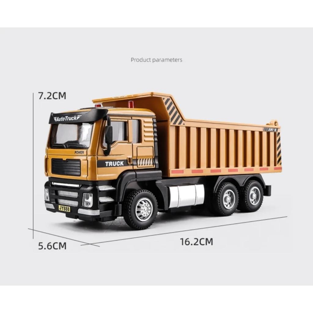1/50 City Heavy Tipper Truck Model Diecasts Metal Toy Slag Coal Mine Transport Vehicles Car Model Sound and Light Childrens Gift
