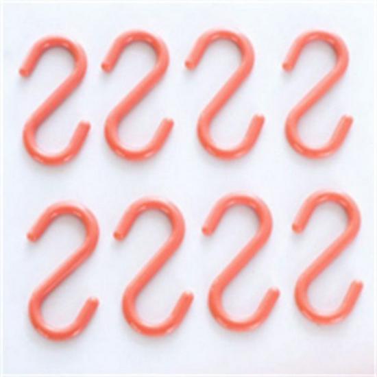 Plastic S-shaped Nail-free Kitchen & Bathroom Hook, Small Wardrobe Clothes & Storage Hanger.