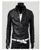 European and American Men's Leather Clothing, Men's Stand-up Collar Slim-fitting Motorcycle Clothing, Jackets, Men's Coats, Retail