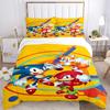 3pcs Sonic, Tails Cover Set, 1 Cover + 2 Pillowcases (No Insert), Bedding for All Seasons, Bedding,Bedroom Decor yy250922031