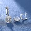 European-American Style Geometric Diamond Earrings, Temperament S925 Silver, Trendy Versatile Women's Jewelry