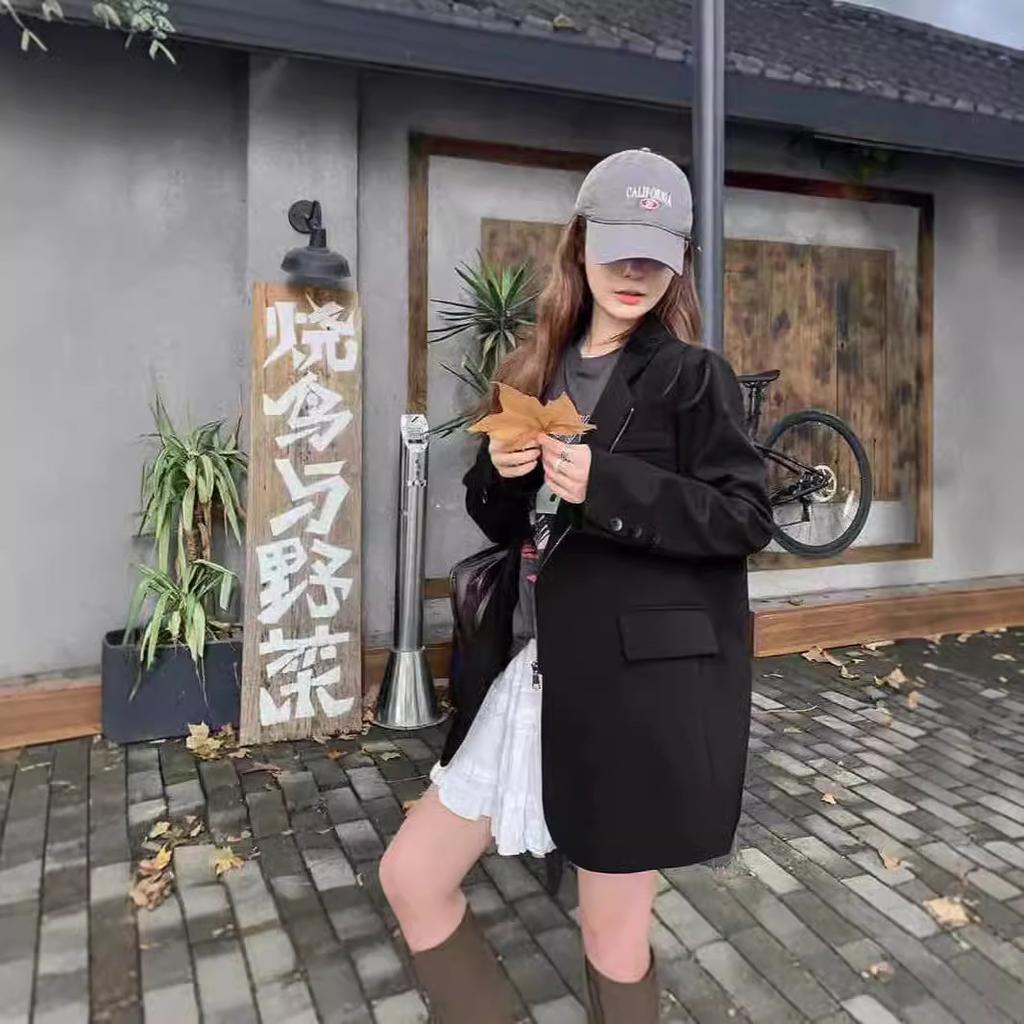 Spring and Autumn New Korean Style Jacket Women's Zipper Style Small Casual Loose Large Size Small Suit