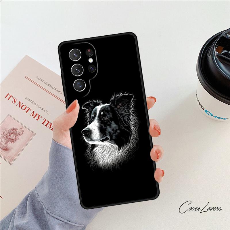 Border Collie Dog phone case For Samsung Galaxy S24 S25 S23 S22 Ultra Note 10 20 Plus S20 S21 FE Cover