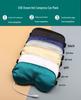 Rechargeable USB Faux Silk Eye Mask with Aroma Bag - Light Blocking, Hot Compress, Relieves Eye Fatigue, Breathable and Soothing for Women.