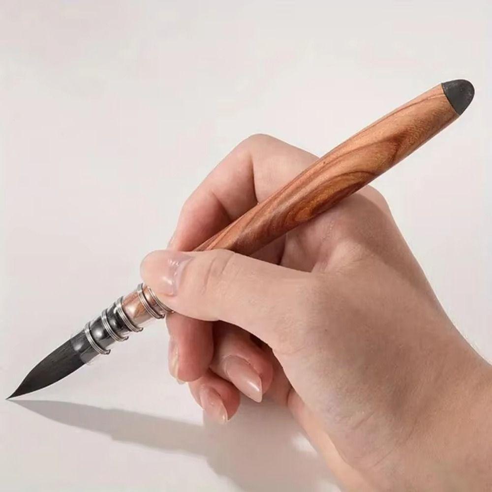 Soft Round Tip Art Brush Nylon Fiber Oil Painting Brush Pen Head Printmaking Brush  Student Art