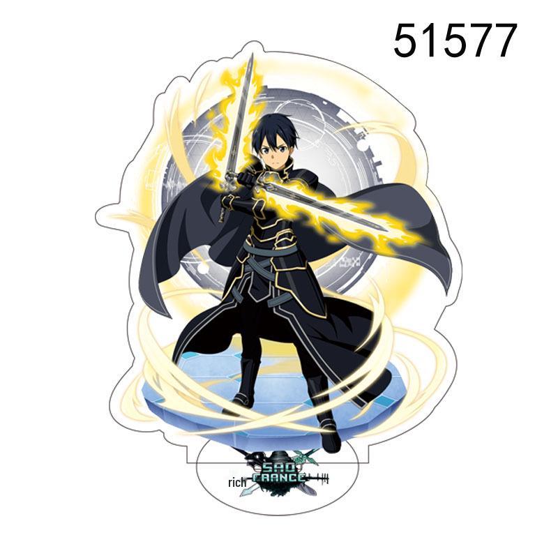 Sword Art Online Anime Figures: Asuna & Kirito Double-Sided Acrylic Standees Models 15 cm