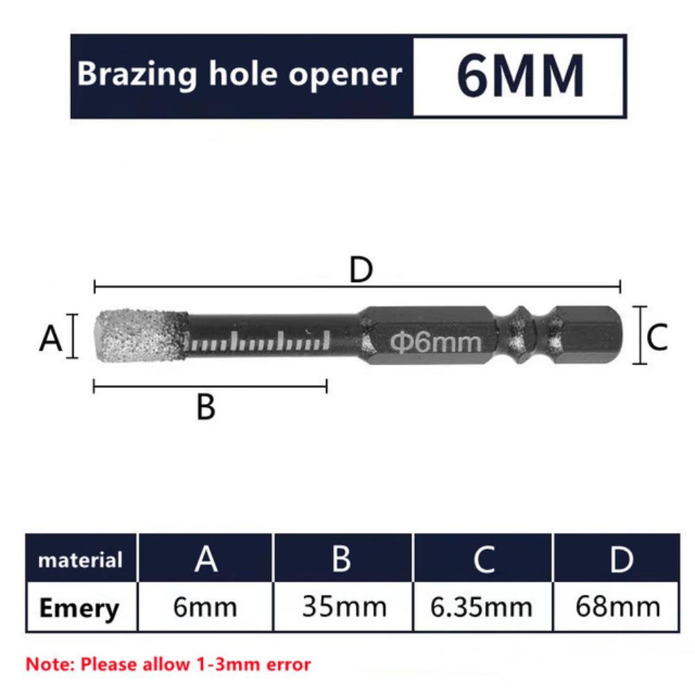 Dry Hole Opener Marble Hole Saw 6-16mm Drill Bit  Glass