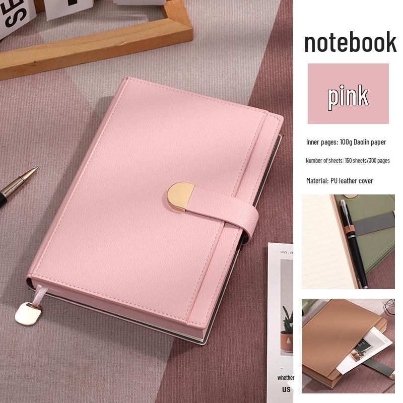 

Buckle Thickened Imitation Leather Office Notebook with Custom Logo