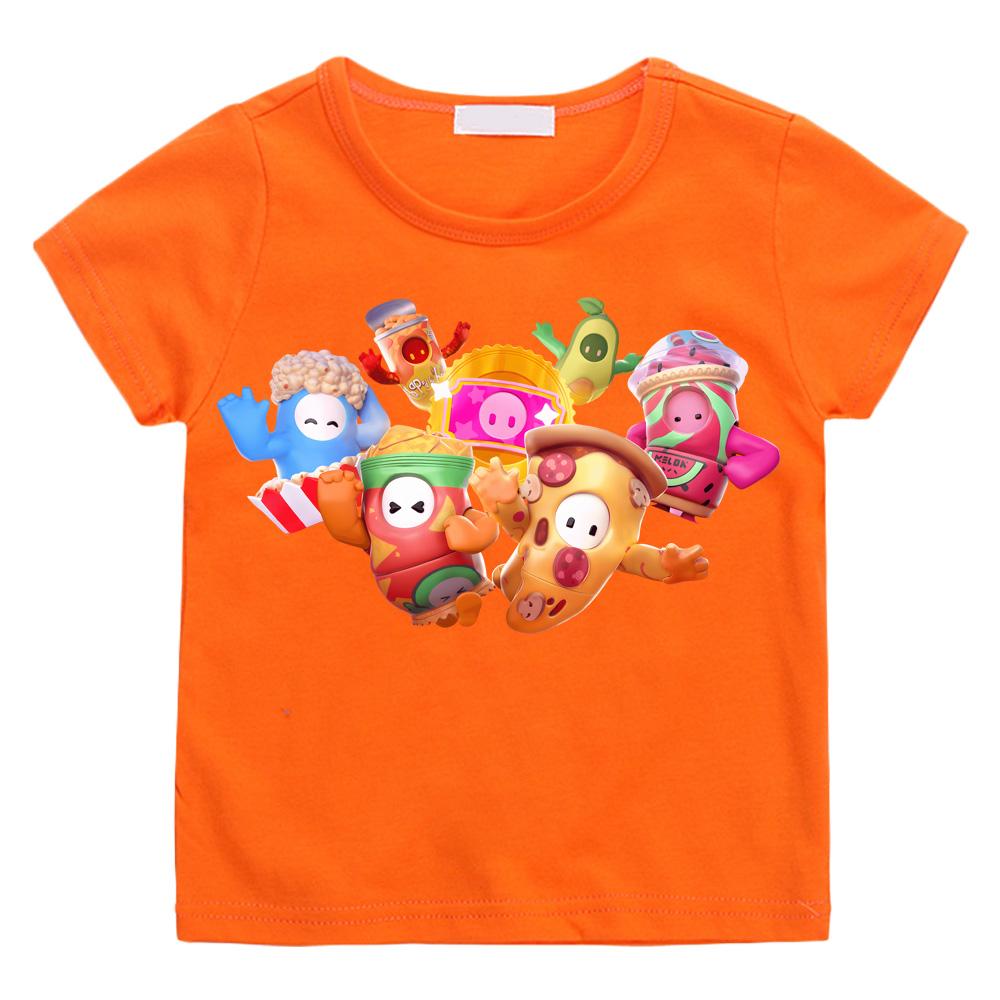 2026 NEW Fall Guys Children's Cartoon T-shirts Cartoon Print Manga Tshirt Aesthetic Boys/girls Cotton T Shirt