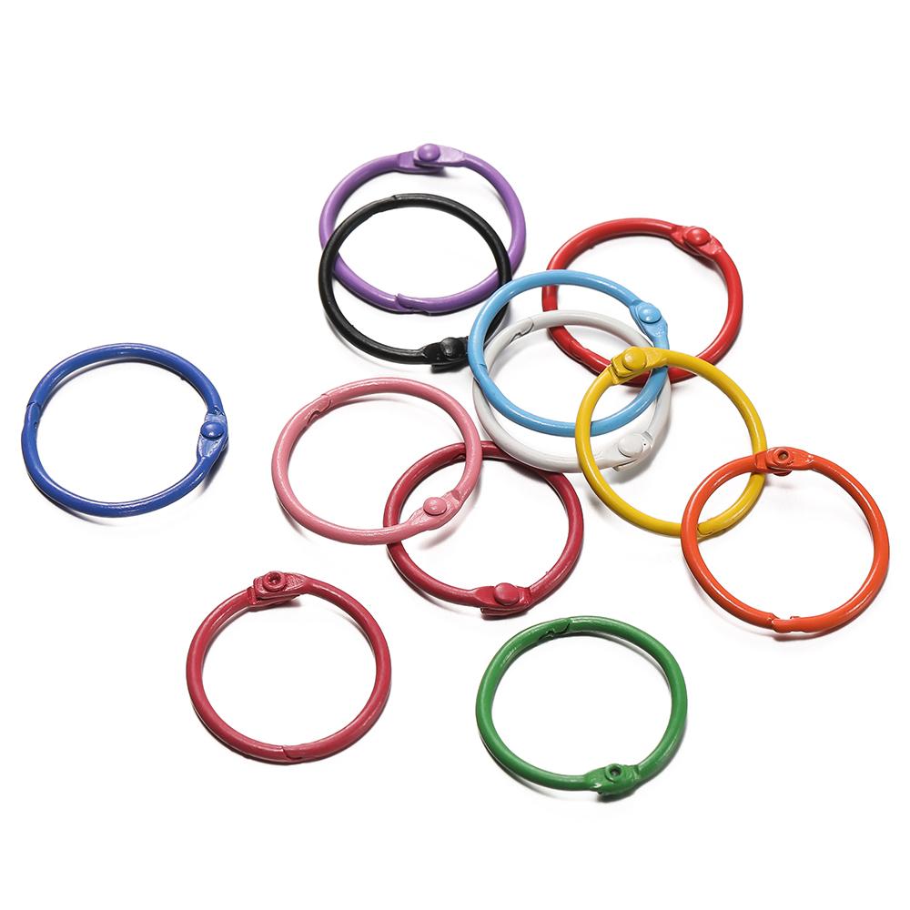 5pcs/lot 30mm KeyRing Colorful Open Ring Buckle Lobster Clasp Keychain Connector Clasps For DIY Jewelry Making Supplies