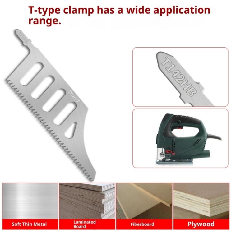 Heavy Duty Stainless Steel Curved Jigsaws Blade T Shank For Most Jigsaws Machines Hardwood Soft Metal Craft Applications