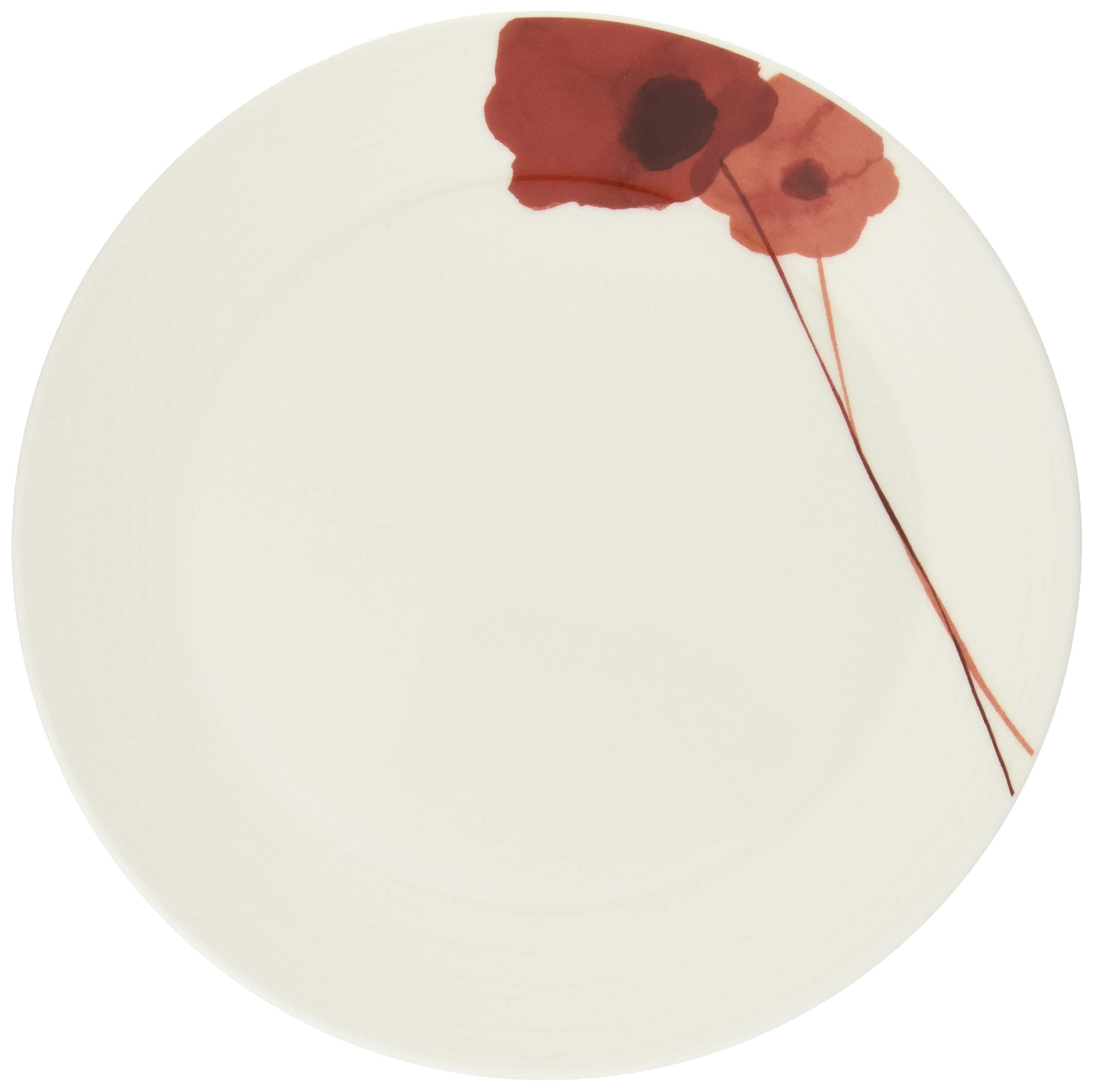 

NARUMI Spring Field Plate, 20cm Diameter, Red, Anemone Design, Cute, Microwave-Safe, Dishwasher-Safe, Made in Japan, 52214-5919