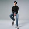 Lilanz Men's 2025 Winter Faux Two-Piece Seagull Collar Wool Sweater