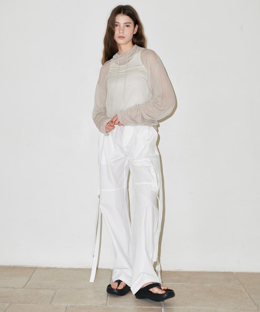 SLLOW GARMENTS Parachute Cargo Pants - White
