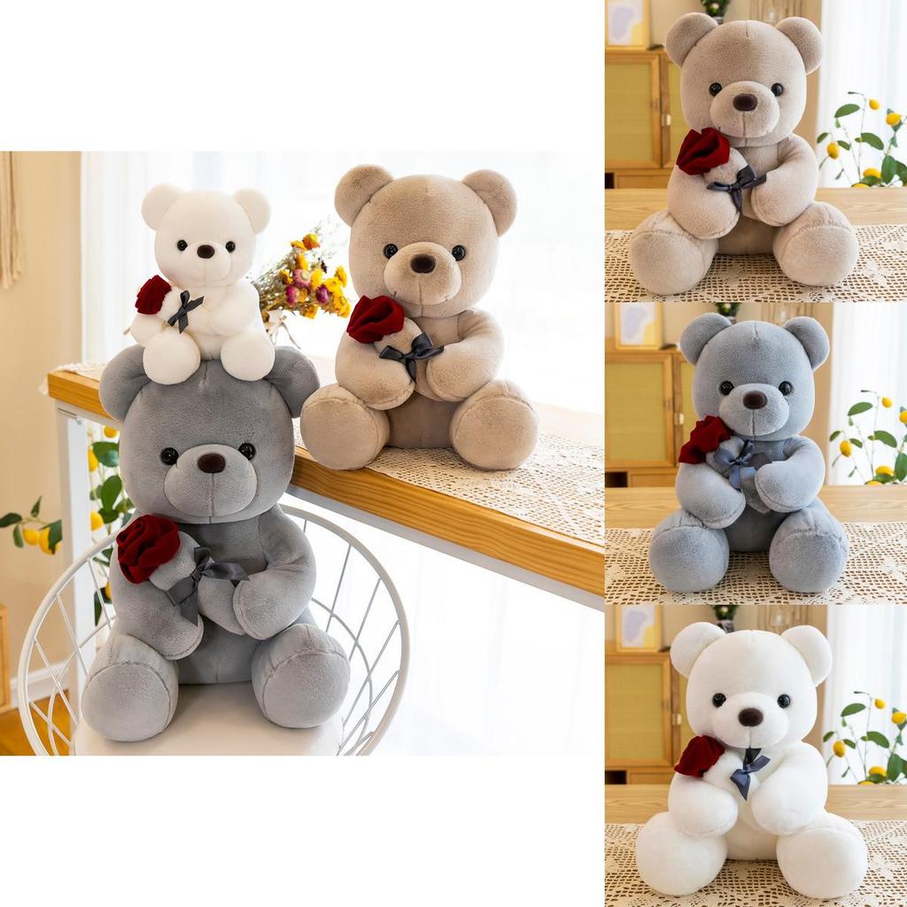 Premium Quality White Teddy Bear Plush Doll In Gift Box For Birthdays And Valentine's Day