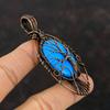 Baum des Lebens Sleeping Beauty Türkis Anhänger Kupferdraht gewickelter Anhänger Handgefertigter Kupferdraht-Wickelschmuck Echter Edelsteinanhänger für Geschenke