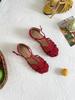 fanGui~ Retro flat-soled Roman sandals for women's outer wear 2025 summer new hollow-woven T-shaped casual women's shoes