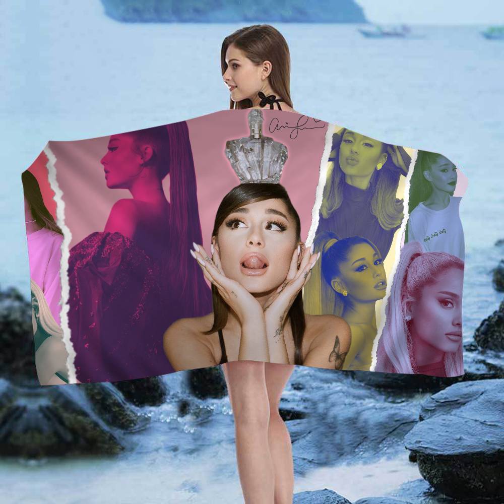Classic Pop Singer A-Ariana G-Grande Microfiber Beach Towel Absorbent Quick Dry Soft Yoga Swimming Resort Mountain Towel
